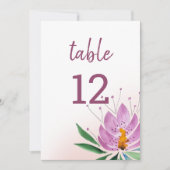 Elegant Romantic Violet Lotus Waterverf Art Aankondiging (Voorkant)