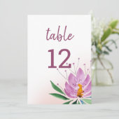 Elegant Romantic Violet Lotus Waterverf Art Aankondiging (Staand voorkant)