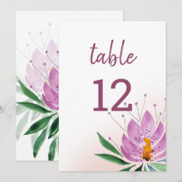Elegant Romantic Violet Lotus Waterverf Art Aankondiging