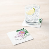 Elegant Romantic Violet Lotus Waterverf Art Kartonnen Onderzetters (Insitu)