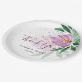 Elegant Romantic Violet Lotus Waterverf Art Papieren Bordje (Gekanteld)