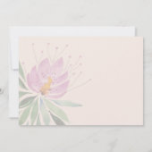 Elegant Romantic Violet Lotus Waterverf Art Save The Date (Achterkant)
