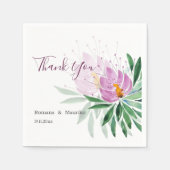 Elegant Romantic Violet Lotus Waterverf Art Servet (Voorkant)