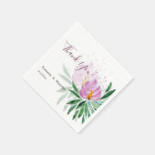 Elegant Romantic Violet Lotus Waterverf Art Servet (Hoek)
