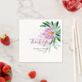 Elegant Romantic Violet Lotus Waterverf Art Servet (Insitu)