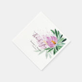 Elegant Romantic Violet Lotus Waterverf Art Servet (Hoek)
