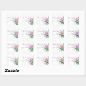 Elegant Romantic Violet Lotus Waterverf Art Vierkante Sticker (Vel)