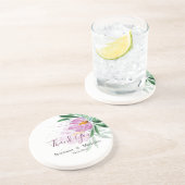 Elegant Romantic Violet Lotus Waterverf Art Zandsteen Onderzetter (Zijkant)