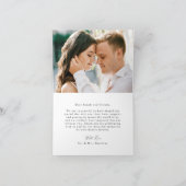 Elegant Romantic Waterverf Floral Wedding Bedankkaart (Binnen)