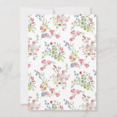 Elegant Romantic Waterverf Floral Wedding Kaart (Achterkant)