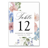 Elegant Romantic Waterverf Floral Wedding Kaart (Achterkant)