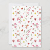 Elegant Romantic Waterverf Floral Wedding Kaart (Achterkant)