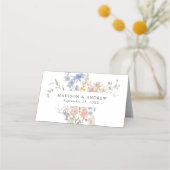 Elegant Romantic Waterverf Floral Wedding Plaatskaartje (Achterkant)