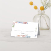 Elegant Romantic Waterverf Floral Wedding Plaatskaartje (Voorkant)