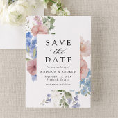 Elegant Romantic Waterverf Floral Wedding Save The Date