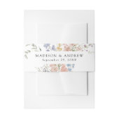 Elegant Romantic Waterverf Floral Wedding Uitnodigingen Wikkel (Voorkant Voorbeeld)