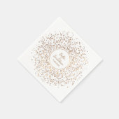 Elegant Romantic Wedding Gold en Silver Confetti Servetten (Hoek)