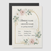 Elegant Romantic Wedding Invitation  Minimal Mode Magnetische Uitnodiging (Voorkant / Achterkant)