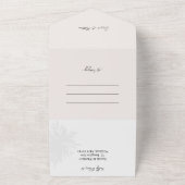 Elegant Romantic White Lace Flowers All In One Uitnodiging (Buitenkant)