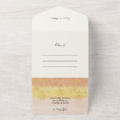 Elegant Romantic Wildbloemen Terracotta All In One Uitnodiging (Buitenkant)