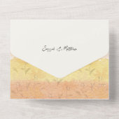 Elegant Romantic Wildbloemen Terracotta All In One Uitnodiging (Achterkant)