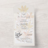 Elegant Romantic Wildbloemen Terracotta All In One Uitnodiging (Binnen)