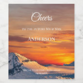 Elegant Romantic Winter Wonderland Wijnlabel Wijn Etiket (Enkel label)