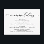 Elegant Romantic, zwart, accommodatie Informatiekaartje<br><div class="desc">Dit is de Moderne Elegant Romantic,  Black,  Accommodations Enclosure Card. U kunt de doopvontkleuren veranderen,  en uw trouwdetails in de passende doopvont/het schrijven toevoegen. #TeeshaDerrick</div>