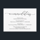 Elegant Romantic, zwart, accommodatie Informatiekaartje<br><div class="desc">Dit is de Moderne Elegant Romantic,  Black,  Accommodations Enclosure Card. U kunt de doopvontkleuren veranderen,  en uw trouwdetails in de passende doopvont/het schrijven toevoegen. #TeeshaDerrick</div>