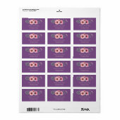 Elegant Romantisch Bloem Bruiloft Label (Full Sheet)