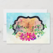 Elegant romantisch bloemboeket dank u kaart (Voorkant)