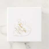 Elegant Romantisch Bloemen Goud Script Bruiloft Bedankjes Labels (In situ)