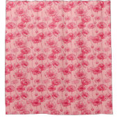 Elegant Romantisch Bloemen  Poppy Patroon Douchegordijn (Voorkant)