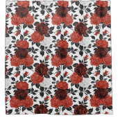 Elegant Romantisch Bloemen  Roos Douchegordijn (Voorkant)
