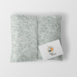Elegant Romantisch  Bloemenpatroon Sage Cadeaupapier