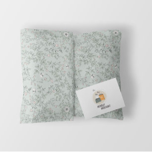 Elegant Romantisch  Bloemenpatroon Sage Cadeaupapier
