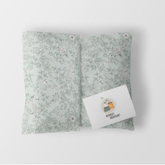 Elegant Romantisch  Bloemenpatroon Sage Cadeaupapier