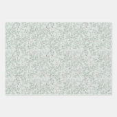 Elegant Romantisch  Bloemenpatroon Sage Inpakpapier Vel (Voorkant)