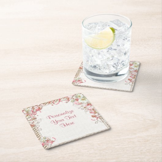 Elegant & Romantisch Bloementuin Bloemenscherm Kartonnen Onderzetters (Insitu)