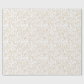 Elegant romantisch bloemmotief beige cadeaupapier (Vlak)