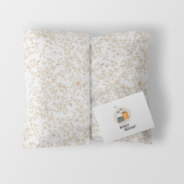 Elegant romantisch  bloemmotief beige inpakpapier vel