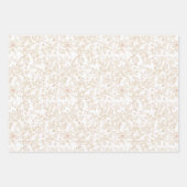 Elegant romantisch  bloemmotief beige inpakpapier vel (Voorkant)
