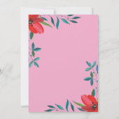 Elegant Romantisch Blush Roze Bloemen Vrijgezellen Kaart (Achterkant)