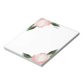Elegant Romantisch Blush Waterverf Bloemen Notitie Notitieblok (Linkerzijde)