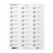 Elegant Romantisch Bord Roze Rose Retouradres Etiket (Full Sheet)