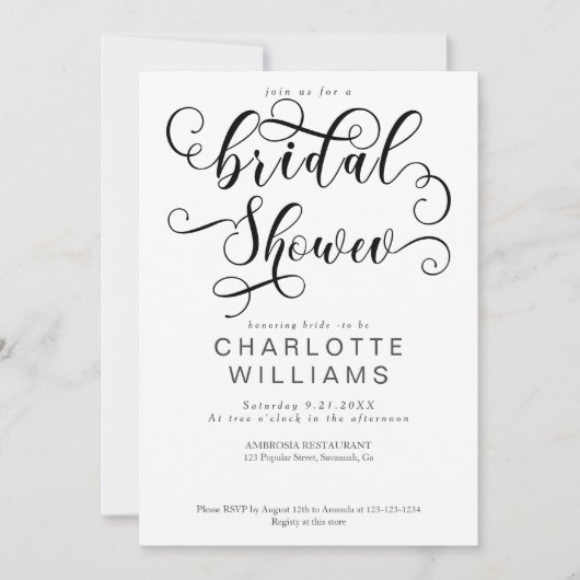 Elegant Romantisch Calligrafie Script Vrijgezellen Kaart (Voorkant)