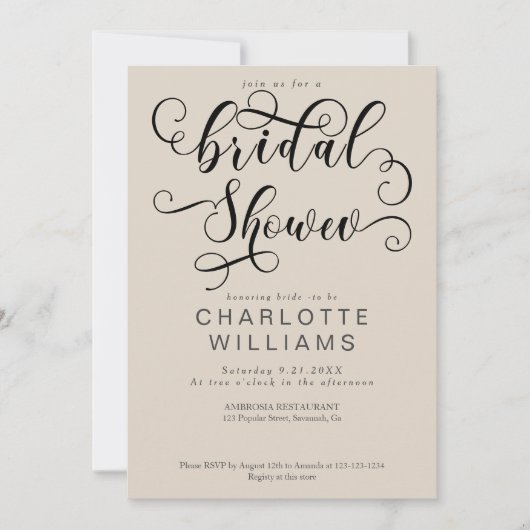 Elegant Romantisch Calligrafie Script Vrijgezellen Kaart (Voorkant)