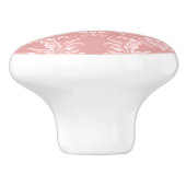 Elegant Romantisch Chic Bloemen Damask-Pastel Roze Keramische Knop (Zijkant)