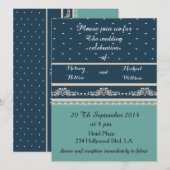 Elegant -romantisch dameskottenhuwelijk kaart (Voorkant / Achterkant)