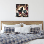 Elegant Romantisch Dansend Paar Gepersonaliseerd Canvas Afdruk (Insitu (Slaapkamer))